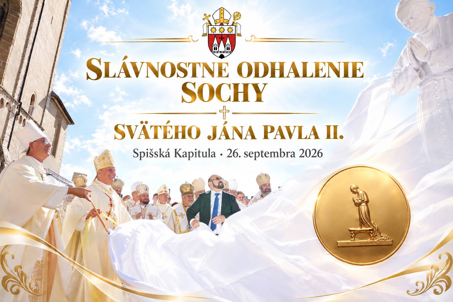 Slávnostne odhalenie sochy svätého Jána Pavla II.
