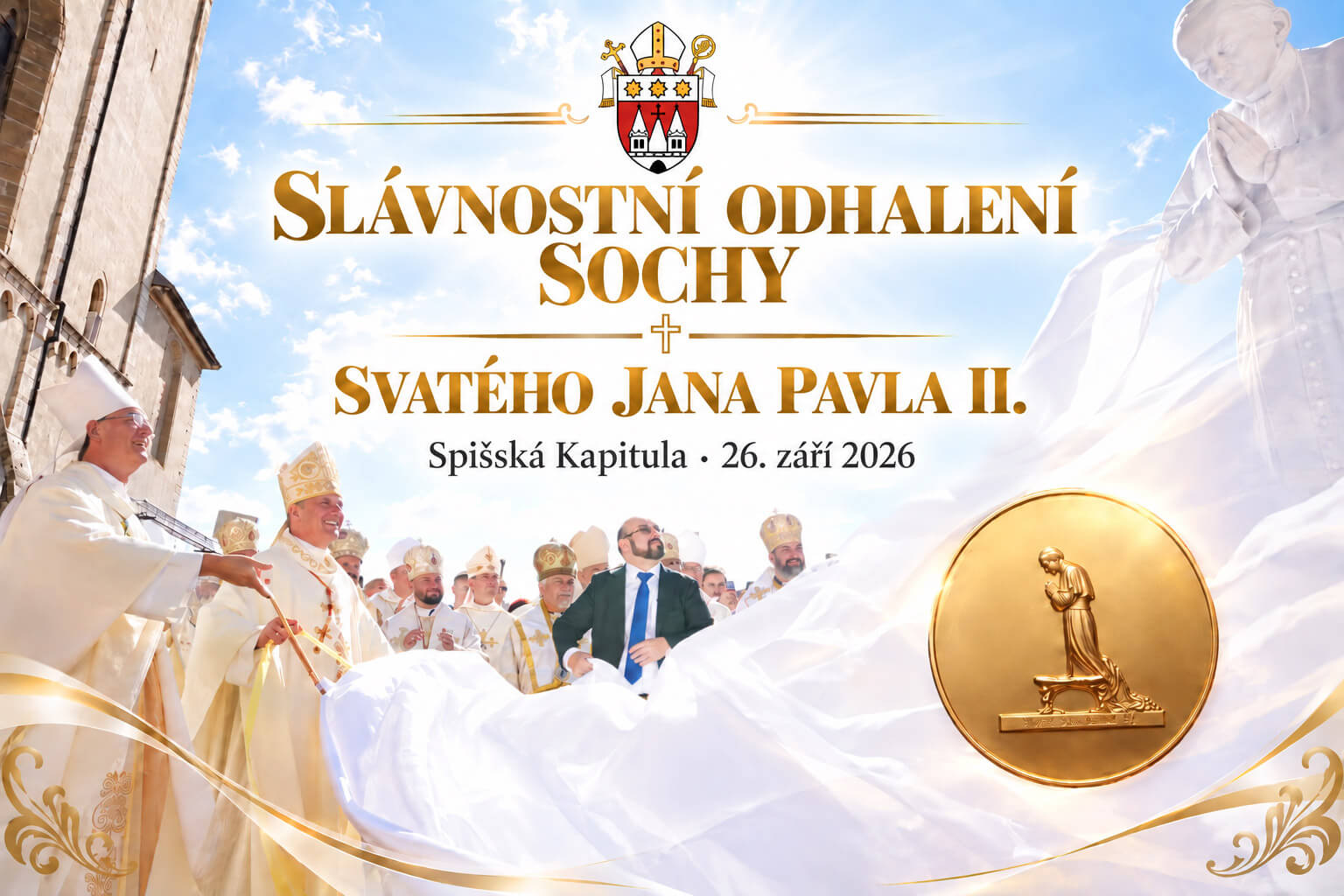 Slavnostní odhalení sochy svatého Jana Pavla II.