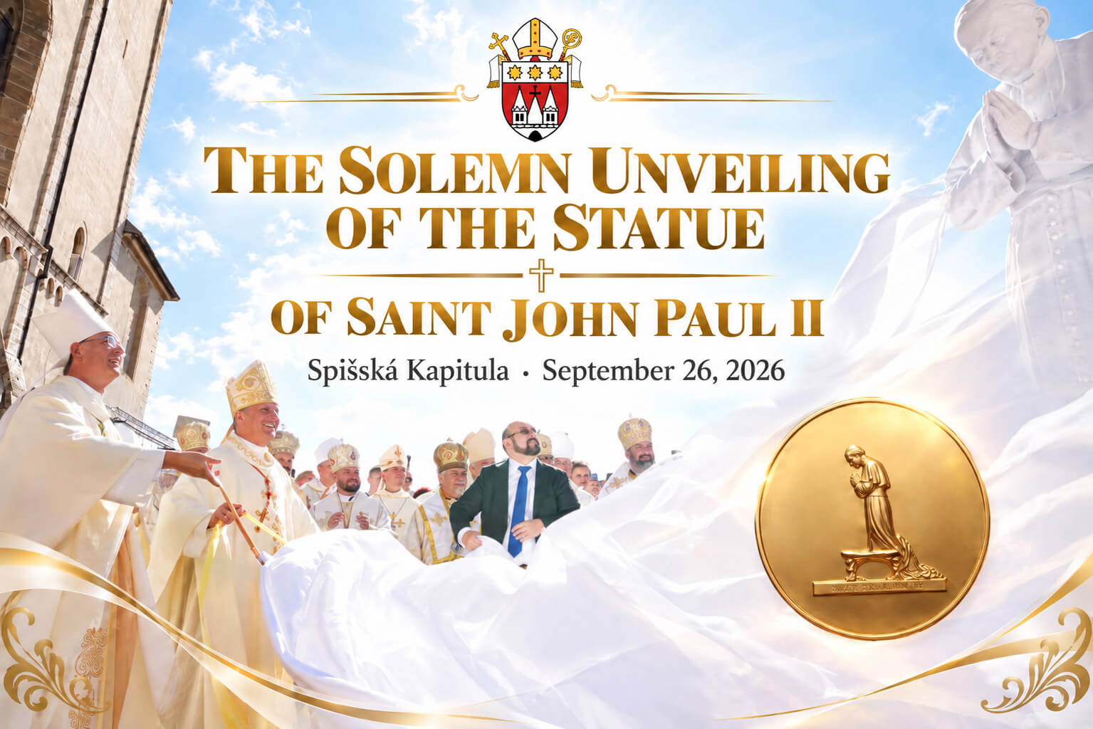 Ceremonial unveiling of the statue of Saint John Paul II